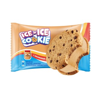 ICE ICE COOKIE мороженое сливочное сэндвич с арахисовой пастой в печенье с каплями глазури 65 гр