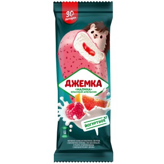 Инмарко Джемка мороженое эскимо йогуртное в глазури Малина - Красный апельсин
