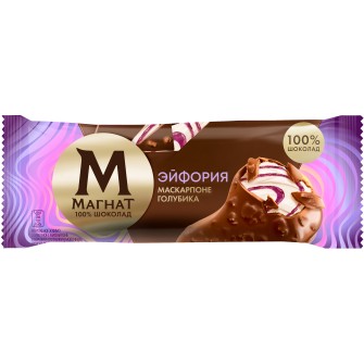 Магнат мороженое эскимо в шоколаде Эйфория Маскарпоне-Голубика 65 гр